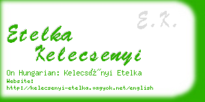 etelka kelecsenyi business card